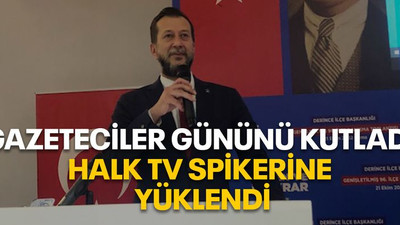 Gazeteciler gününü kutladı Halk TV spikerine yüklendi!